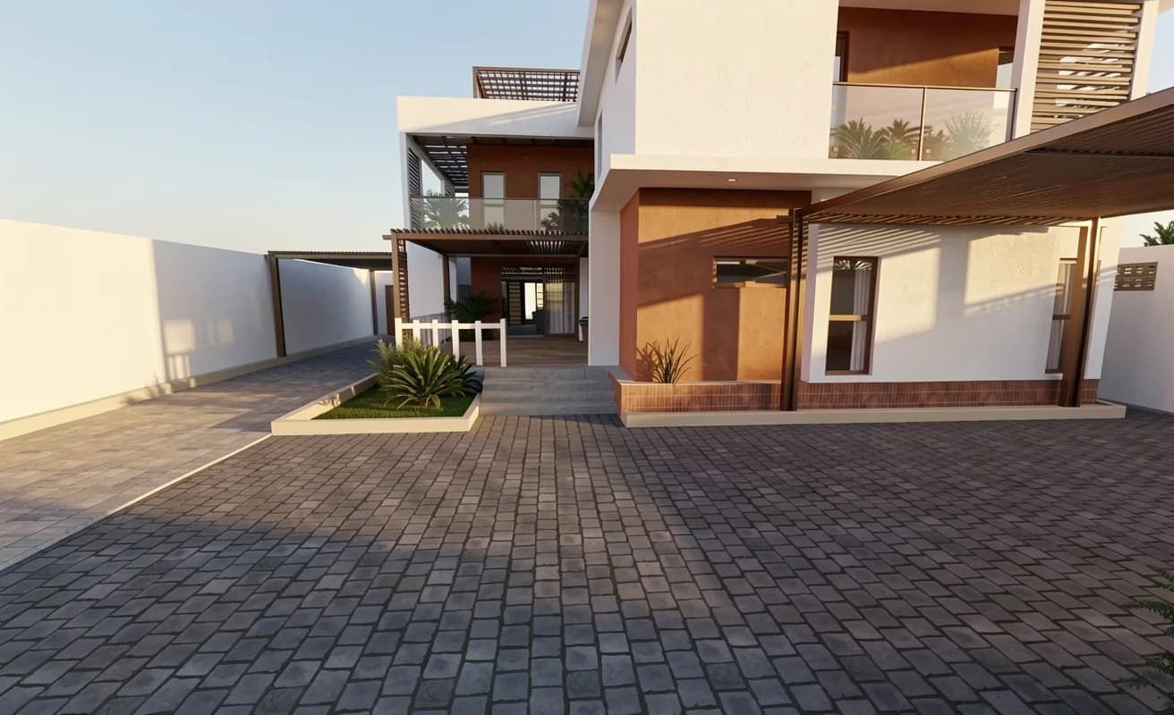 Rendu photoréaliste généré par Rendair depuis une capture Archicad